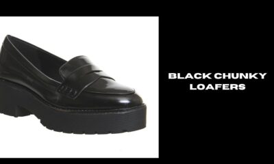 black chunky loafers