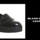 black chunky loafers